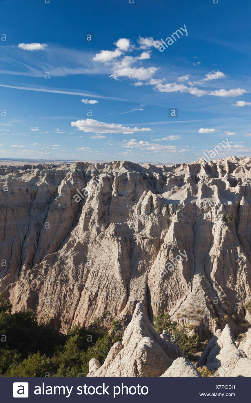 Usa South Dakota Interior Badlands National Park Stock