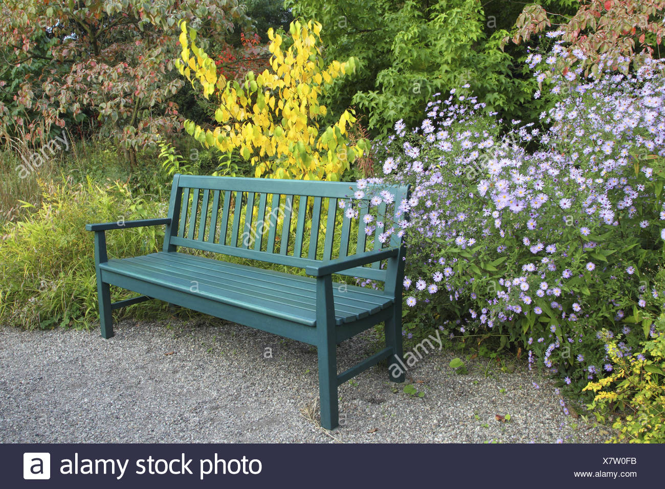 Garden Bench In Autumn Germany Stock Photo 280217711 Alamy
