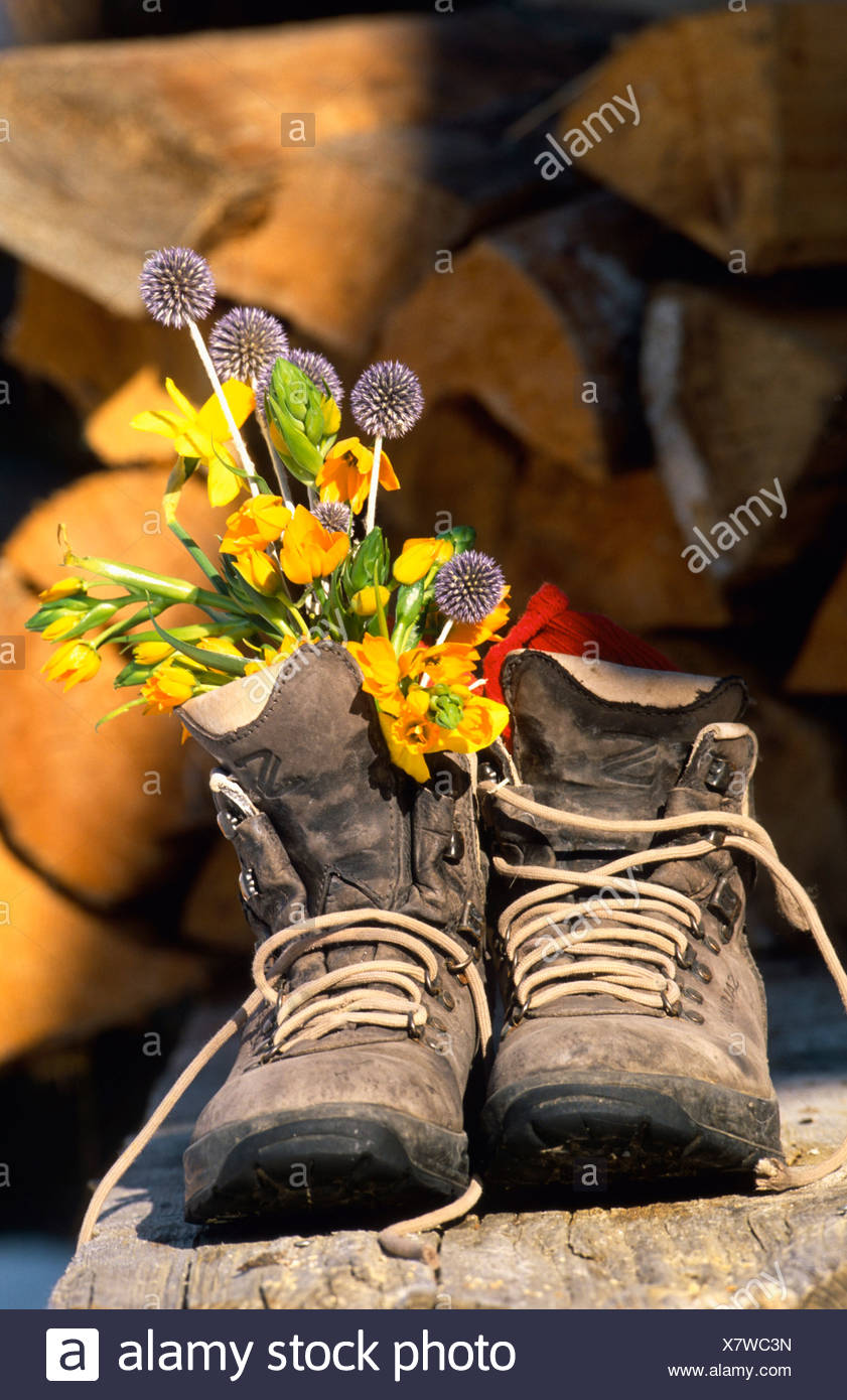 floral hiking boots