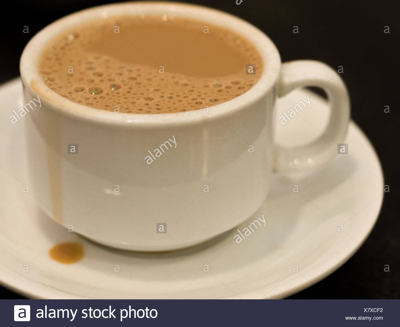 Cup Of Milk Tea Stock Photo Alamy