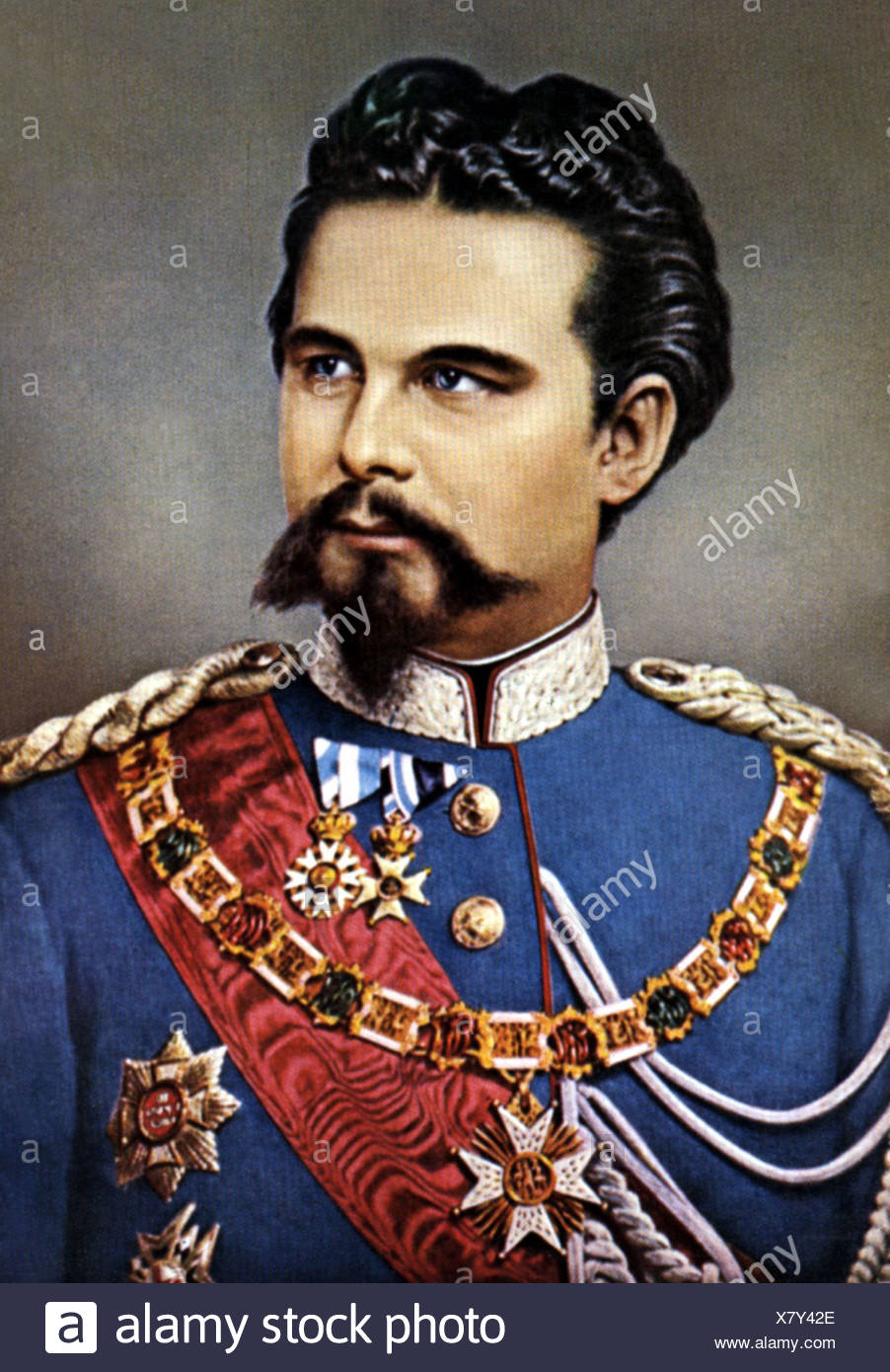 Ludwig Ii 25 8 1845 13 6 1886 King High Resolution Stock Photography