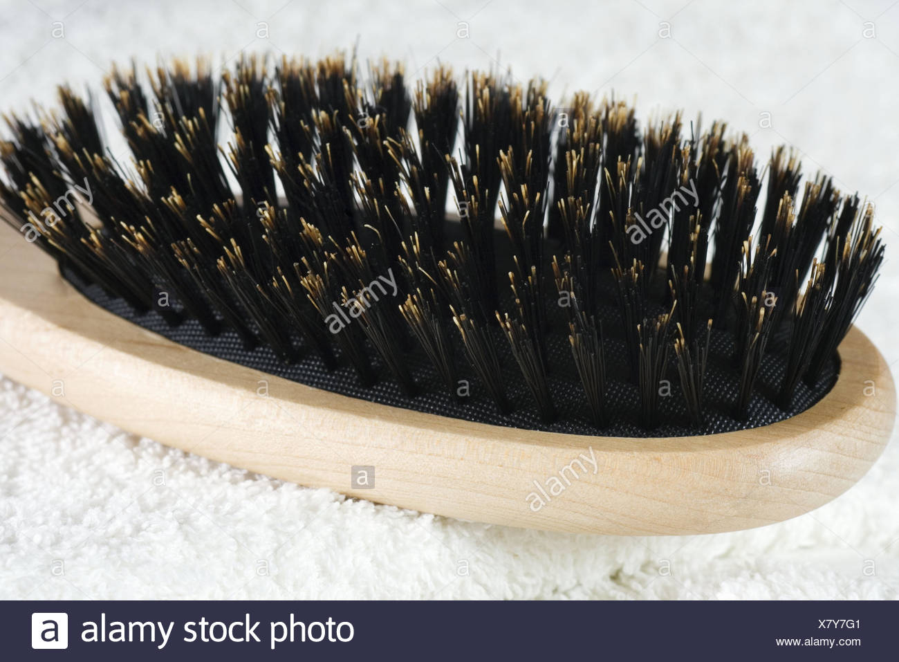 Bath Hairbrush Nature Bristles Towel Medium Close Up Bath