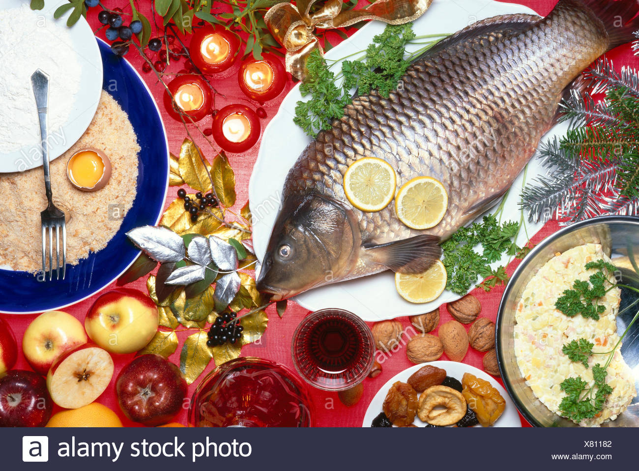 Breaded Christmas Carp With Potato Salad Ingredients Christmas