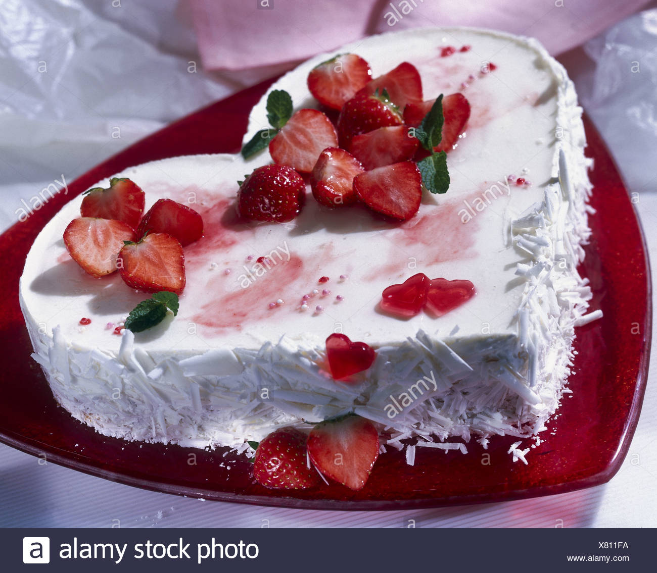St Valentine Heart Shaped Cakes Stock Photos St Valentine Heart