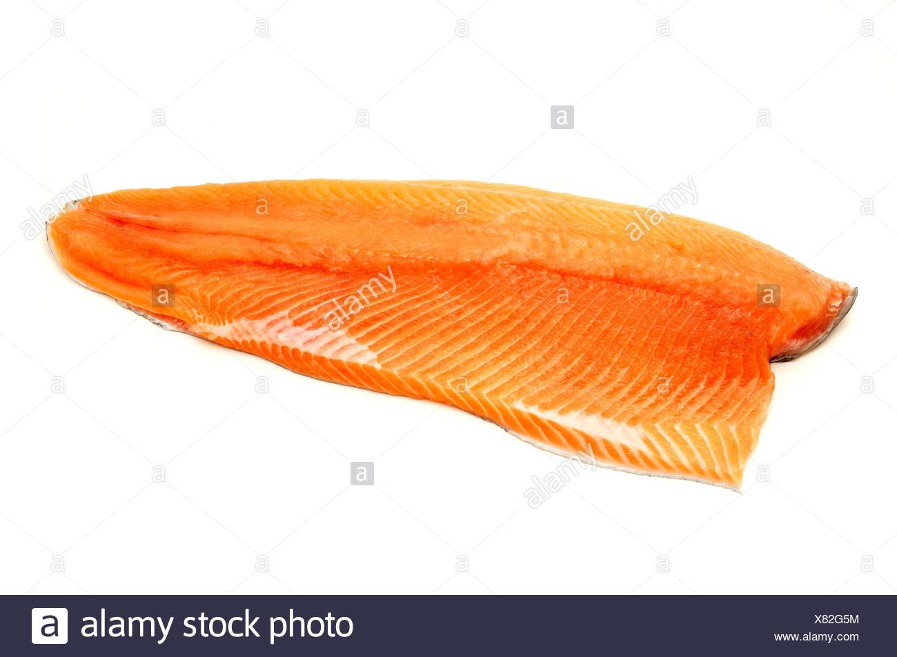 Rainbow Trout Fillet On A White Background Stock Photo 280339744