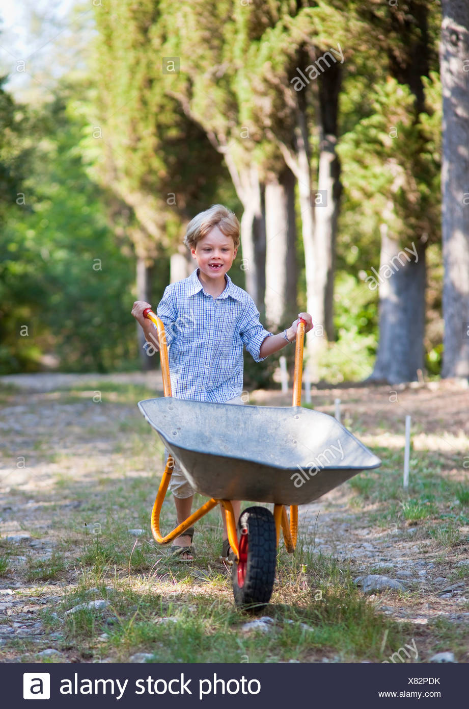 Pushing Wheelbarrow Stock Photos & Pushing Wheelbarrow Stock Images Alamy