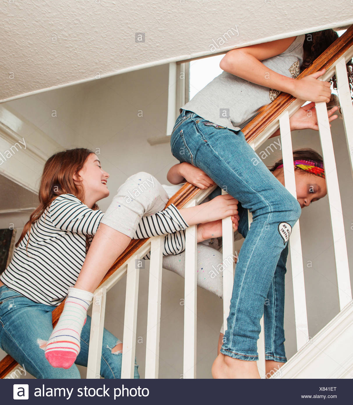 Sliding Down Banister Stock Photos Sliding Down Banister Stock