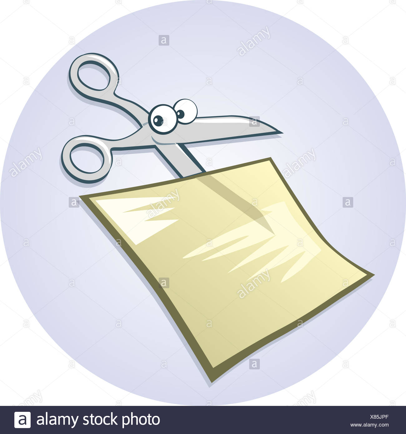 Cartoon Illustration Funny Scissors Stock Photos & Cartoon Illustration