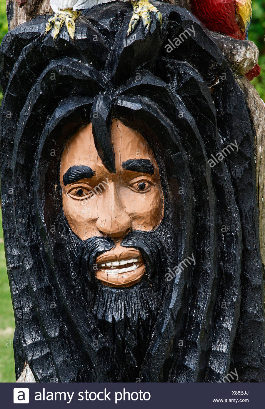 Rastafarian Wood Carving Jamaica High Resolution Stock Photography and