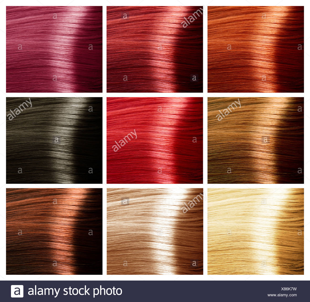 Hair Colors Palette Stock Photo 280429965 Alamy