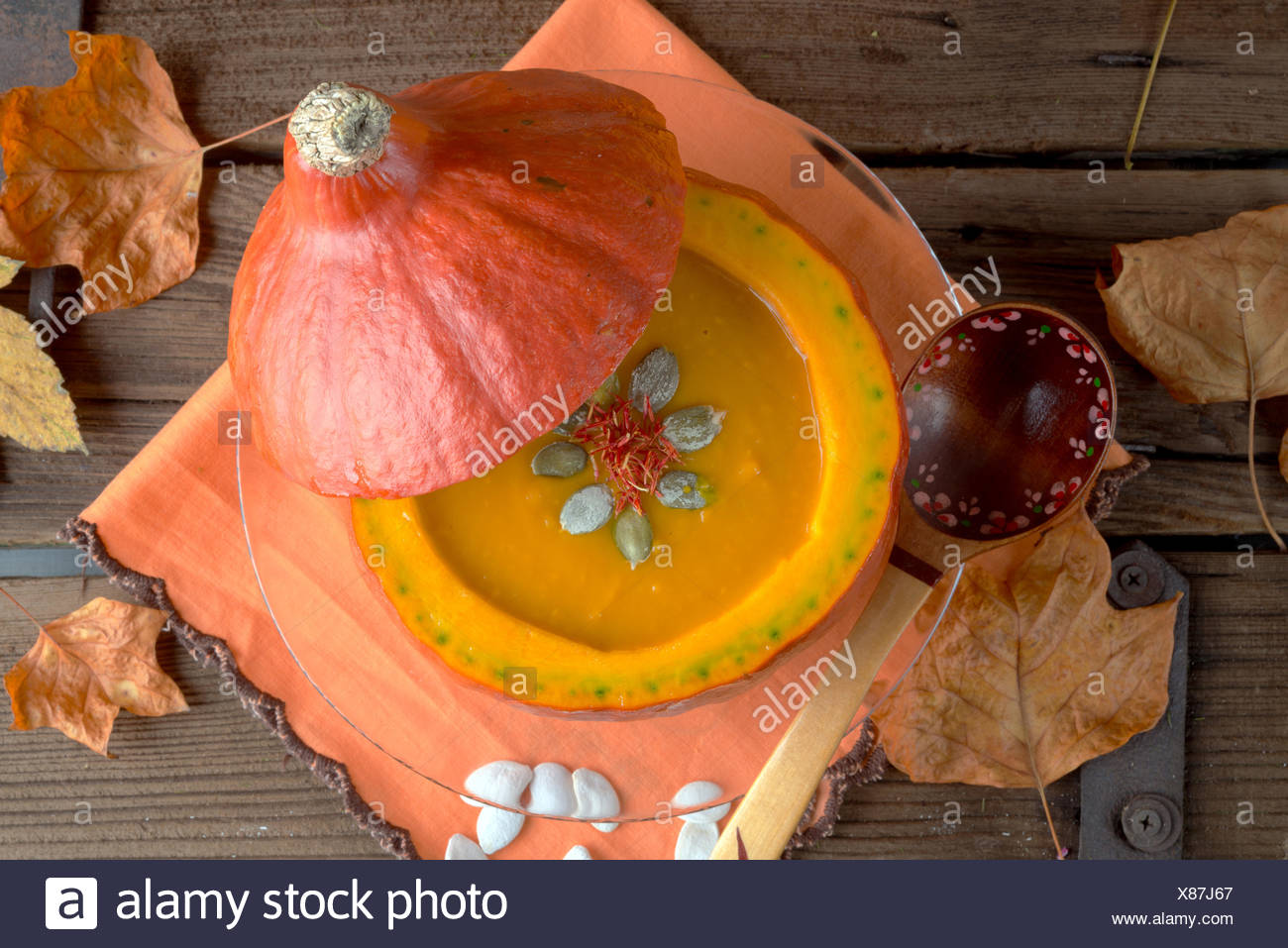 pumpkin soup Stock Photo