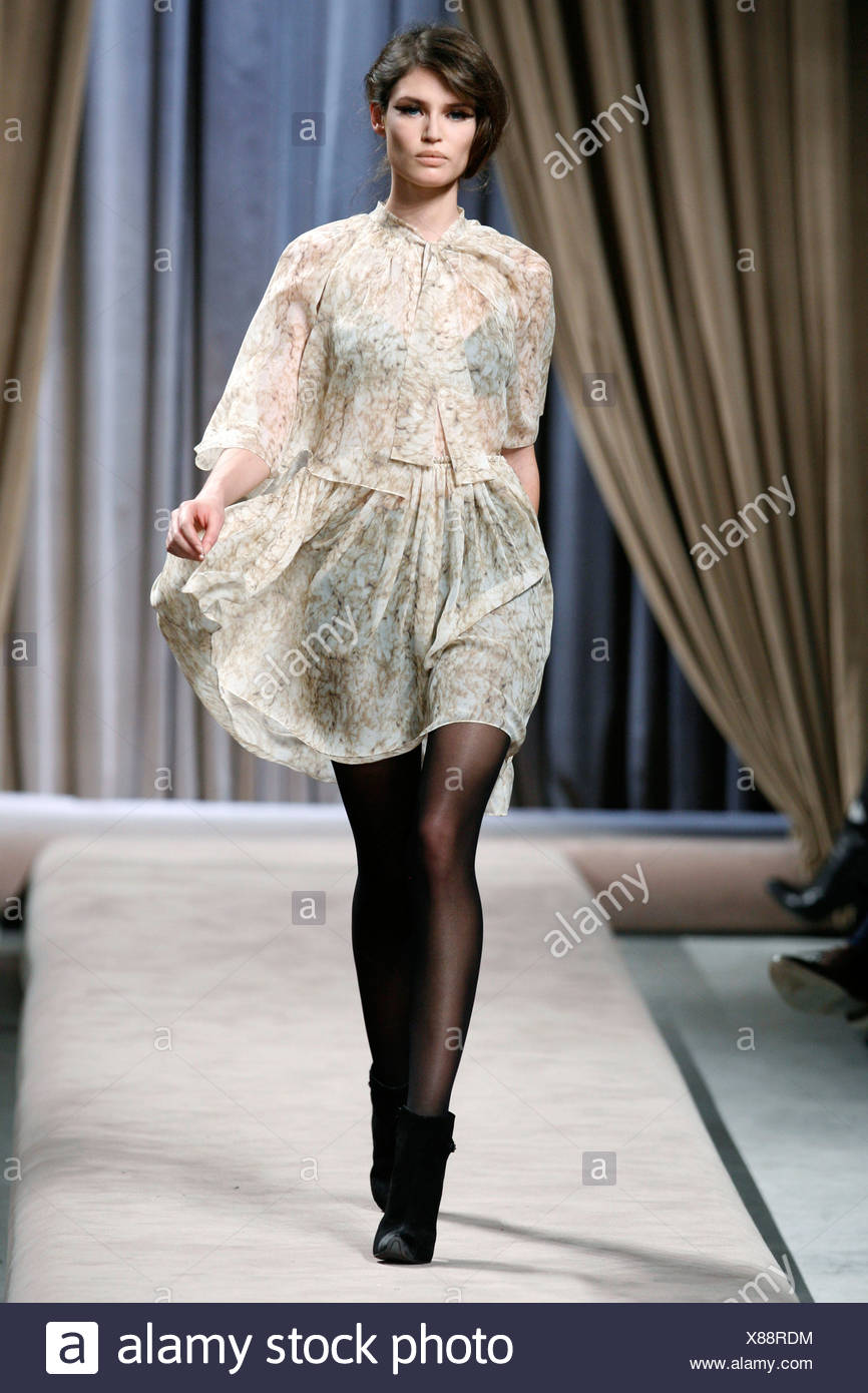 cream dress with black tights