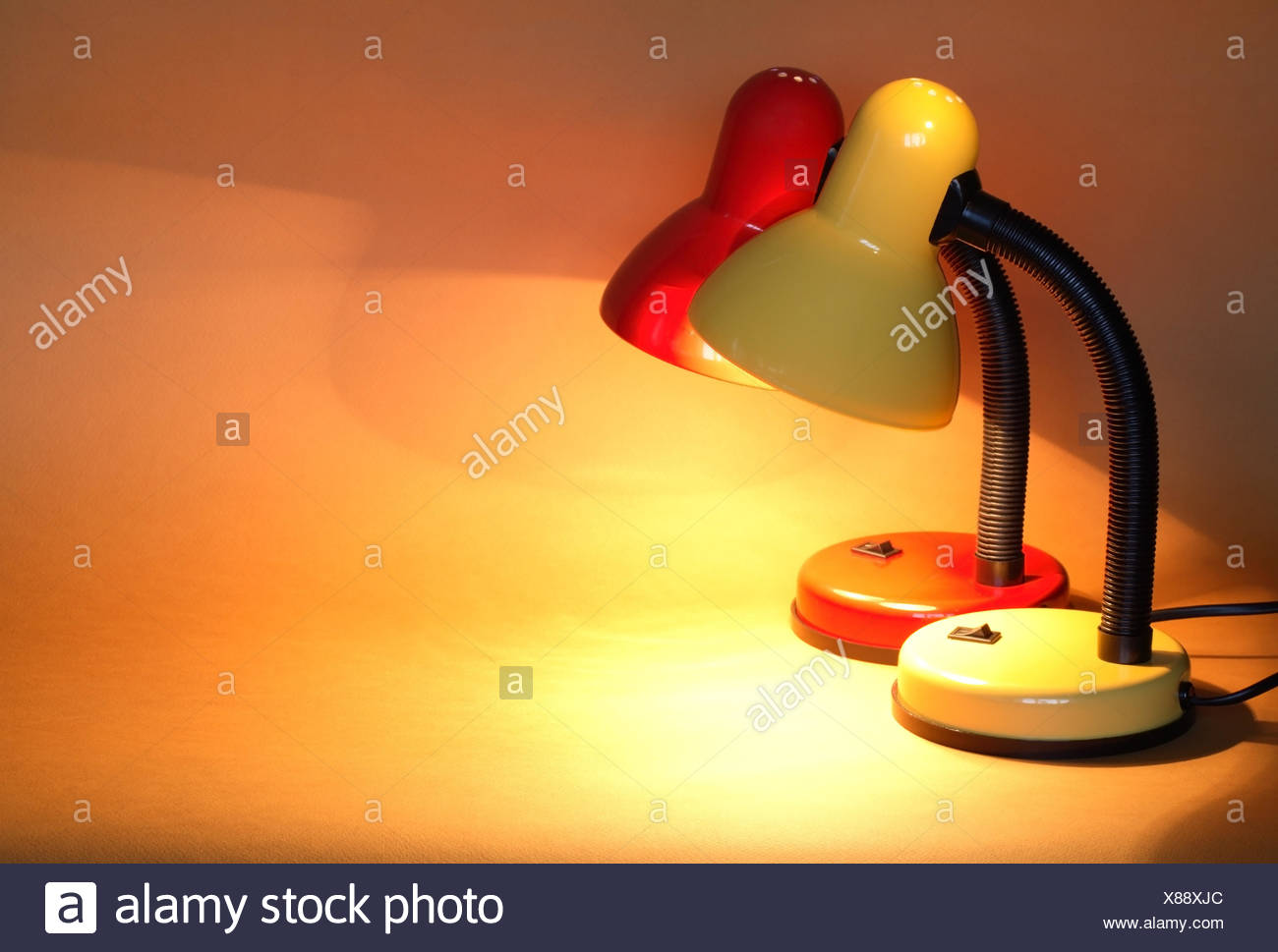 Two Bright Desk Lamps Stock Photo 280479652 Alamy