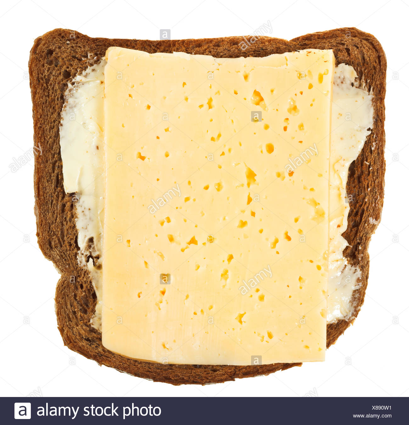 Top View Of Rye Bread And Dairy Butter With Cheese Sandwich Isolated On White Background Stock Photo Alamy Top View Of Rye Bread And Dairy Butter With Cheese Sandwich Isolated On White Background Stock Photo Alamy