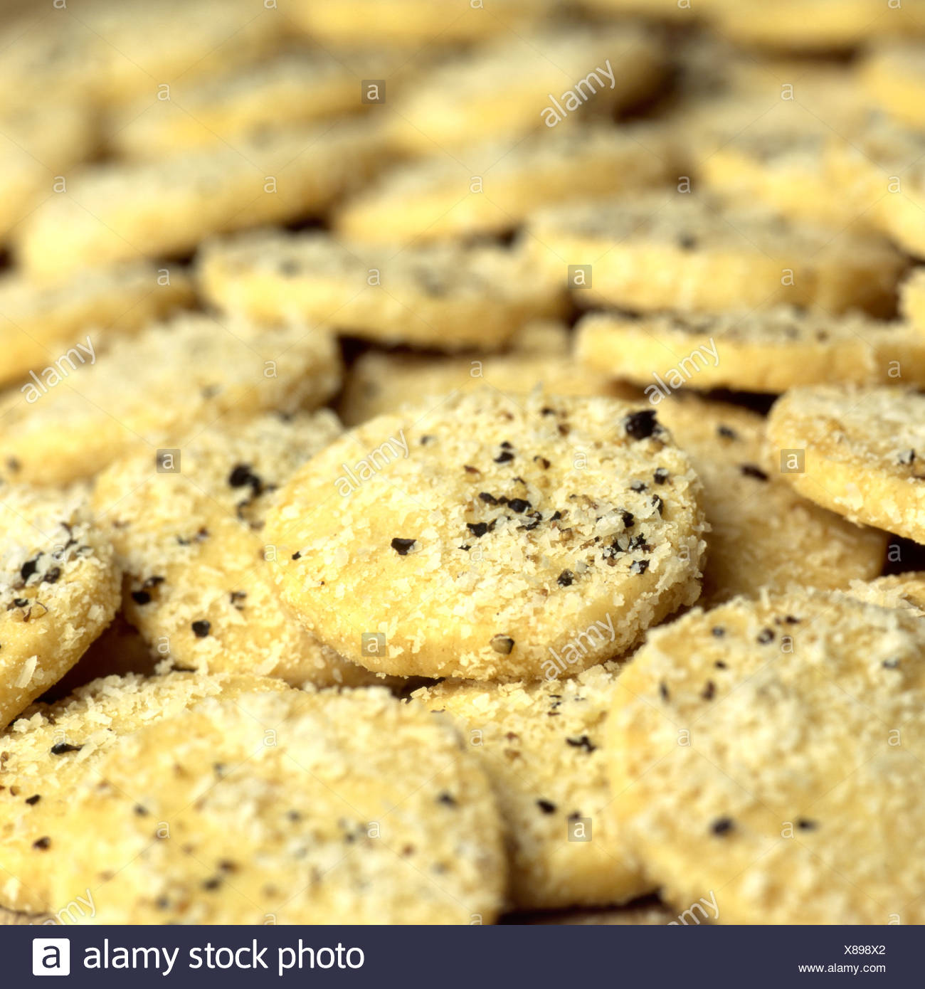 Savoury Biscuits With Parmesan Cheese And Black Pepper Stock Photo Alamy