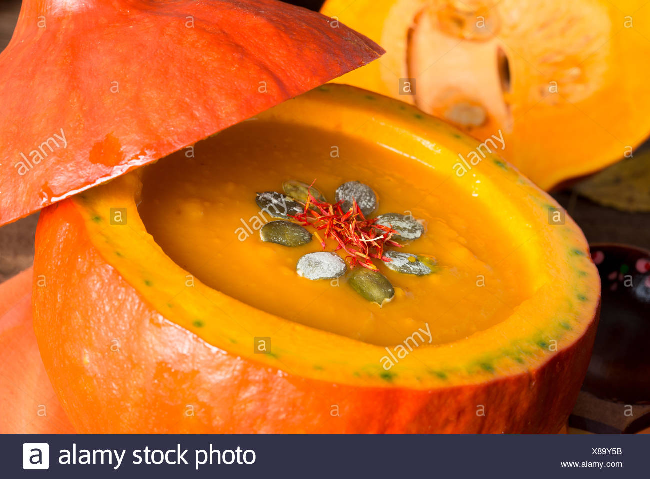 pumpkin soup Stock Photo