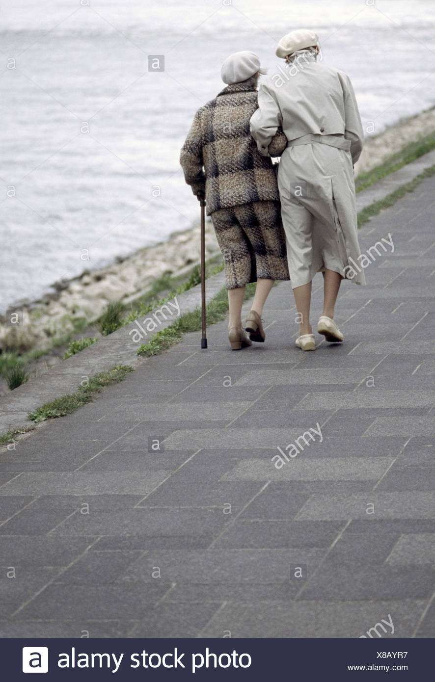 Riparian Promenade Seniors Arm In Arm Gehstock Walk Move Opinion Persons Out For A Walk Women Friends Two Old Ages Cane Trenchcoat Beret Seniors Goes To Stroll With Difficulty Laboriously Effort Exhausting Riparian Promenade Seniors Arm In Arm Gehstock Walk Move Opinion Persons Out For A Walk Women Friends Two Old Ages Cane Trenchcoat Beret Seniors Goes To Stroll With Difficulty Laboriously Effort Exhausting
