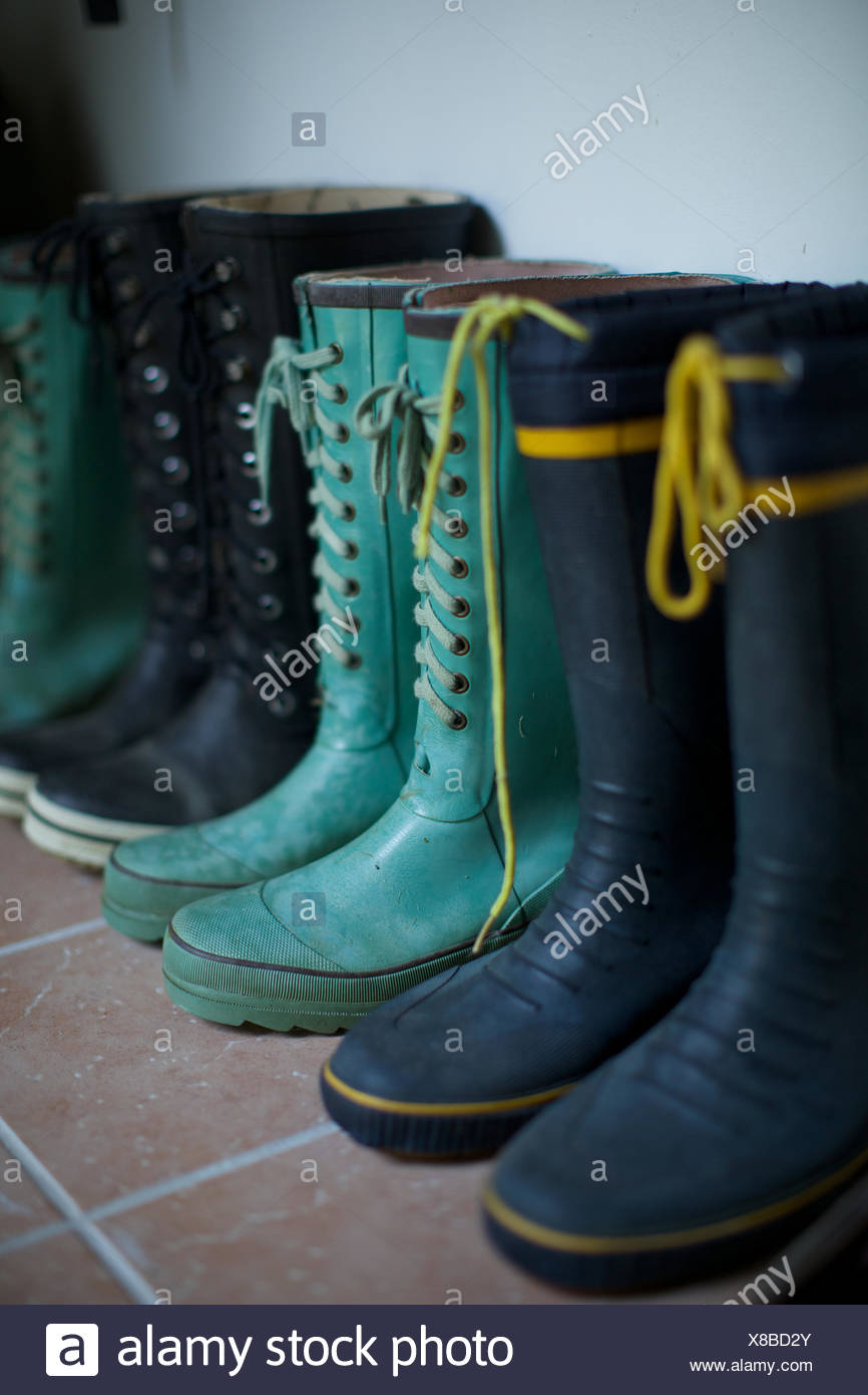 lace rubber boots