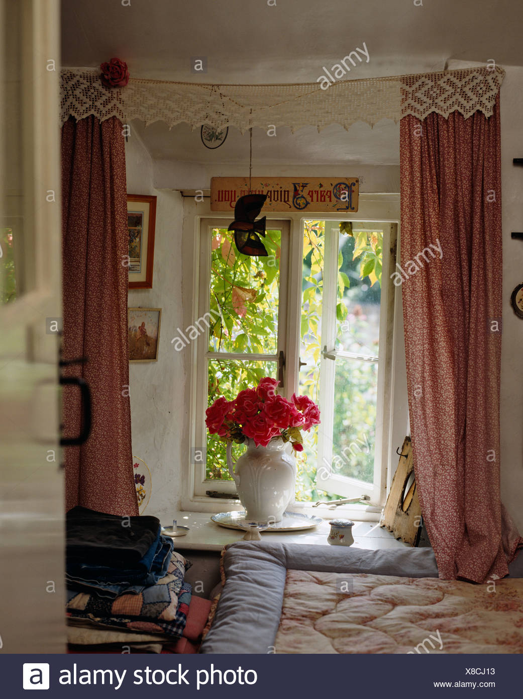 White Lace Curtains Stock Photos White Lace Curtains Stock
