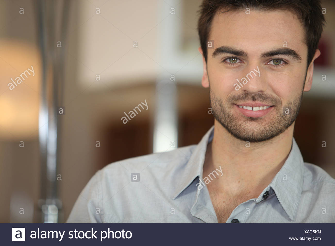 Portrait Of Handsome Dark Haired Man Stock Photo 280572985 Alamy