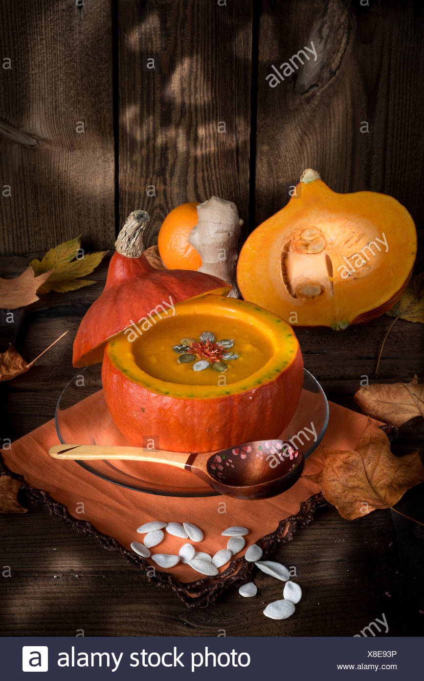 pumpkin soup Stock Photo