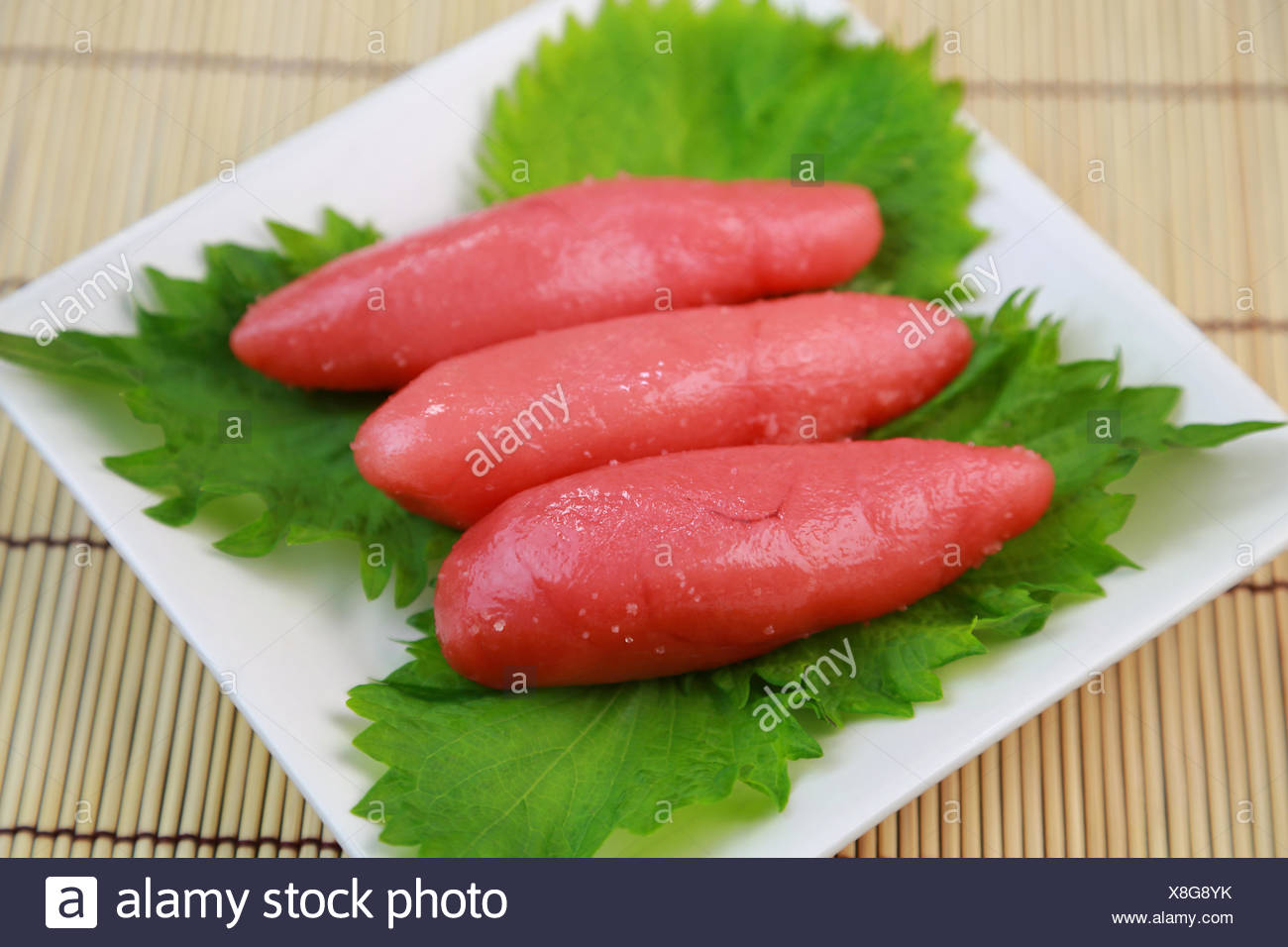 Mentaiko Seasoned Cod Roe Stock Photo Alamy