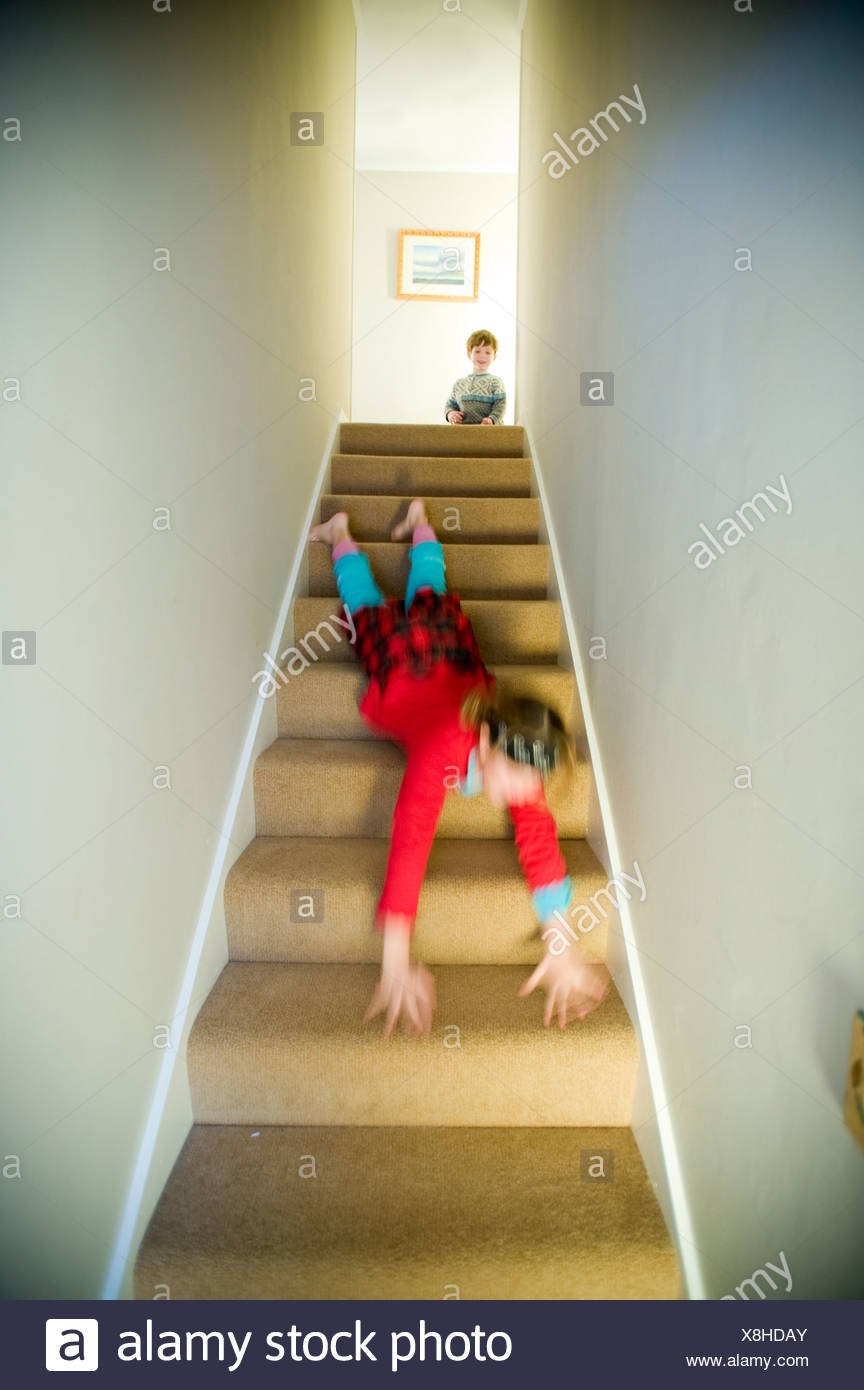Falling Down Stairs High Resolution Stock Photography and Images Alamy