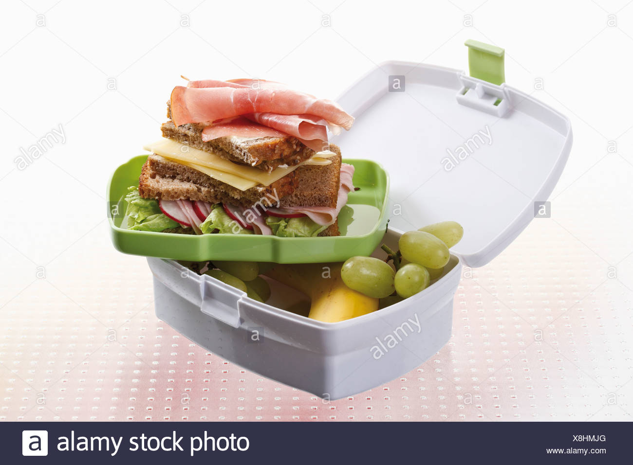 Open Lunchbox With Food Close Up Open Lunchbox With Food Close Up