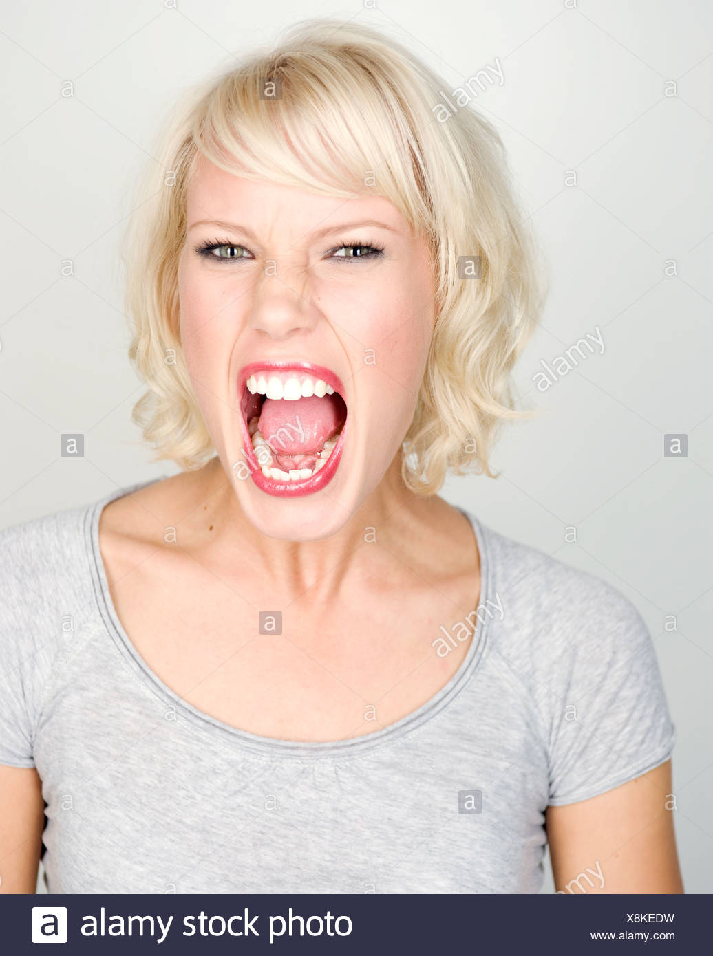 Female With Mouth Wide Open Stock Photo Alamy Female With Mouth Wide Open Stock Photo Alamy