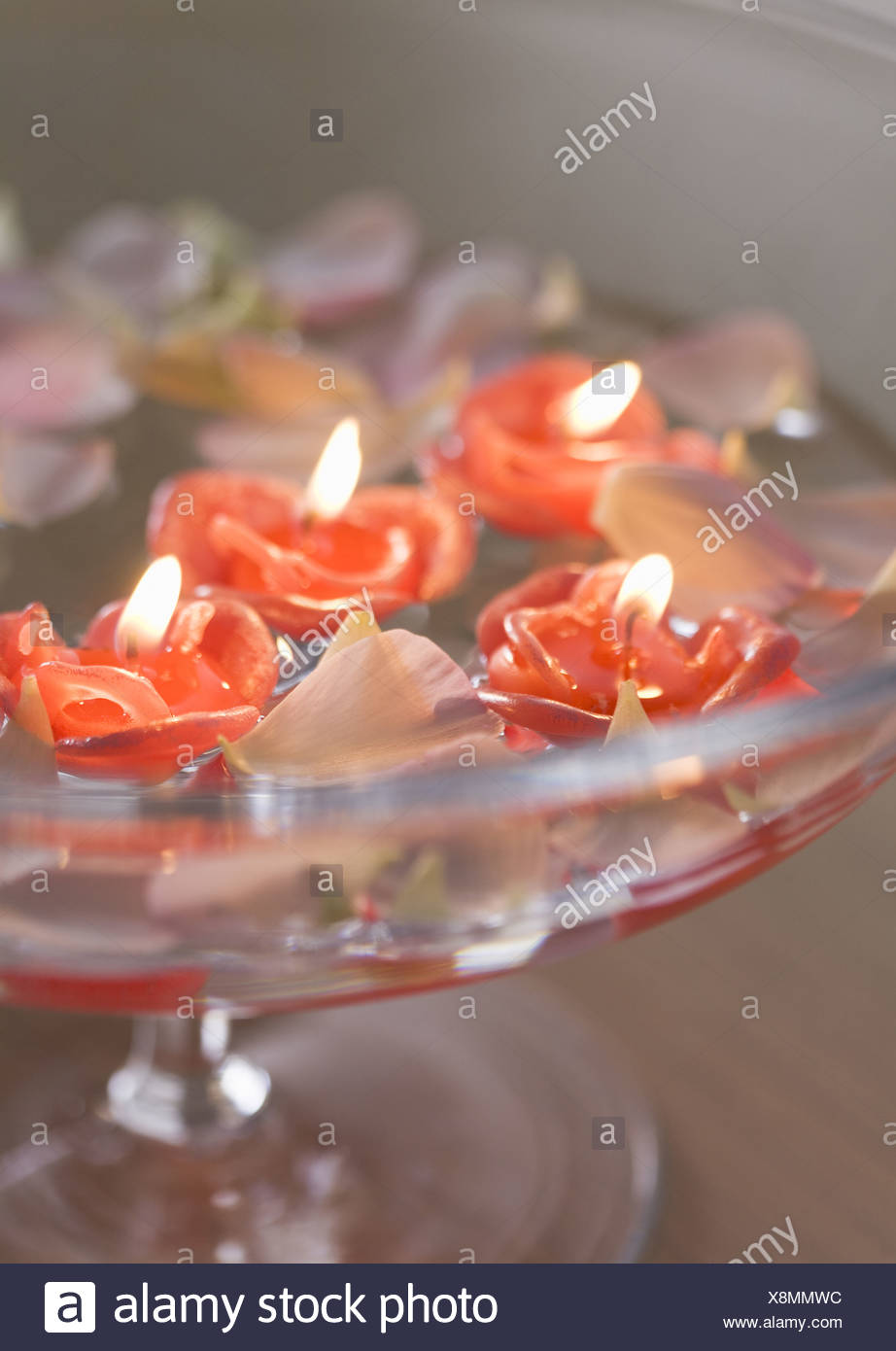 Water Floating Candles Stock Photos & Water Floating Candles Stock