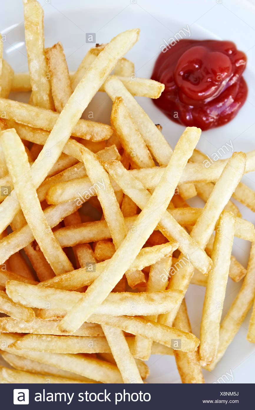French Fries And Ketchup High Resolution Stock Photography and Images
