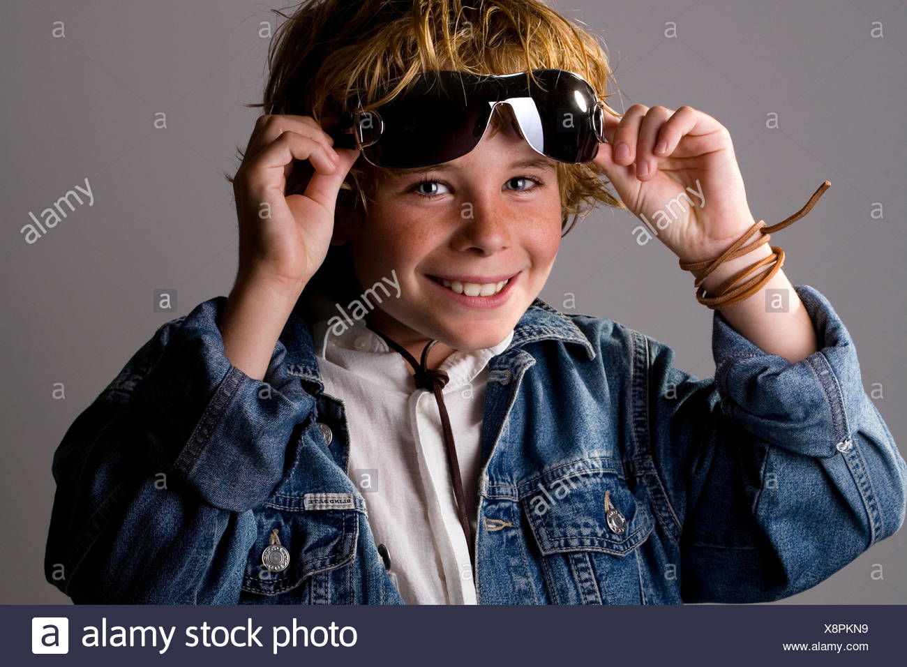 freckles imitate young Stock Photo