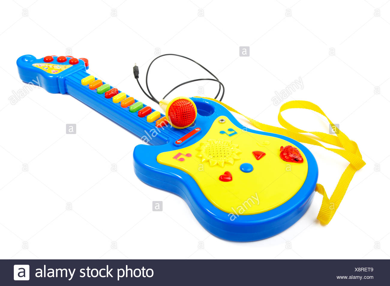 white toy guitar