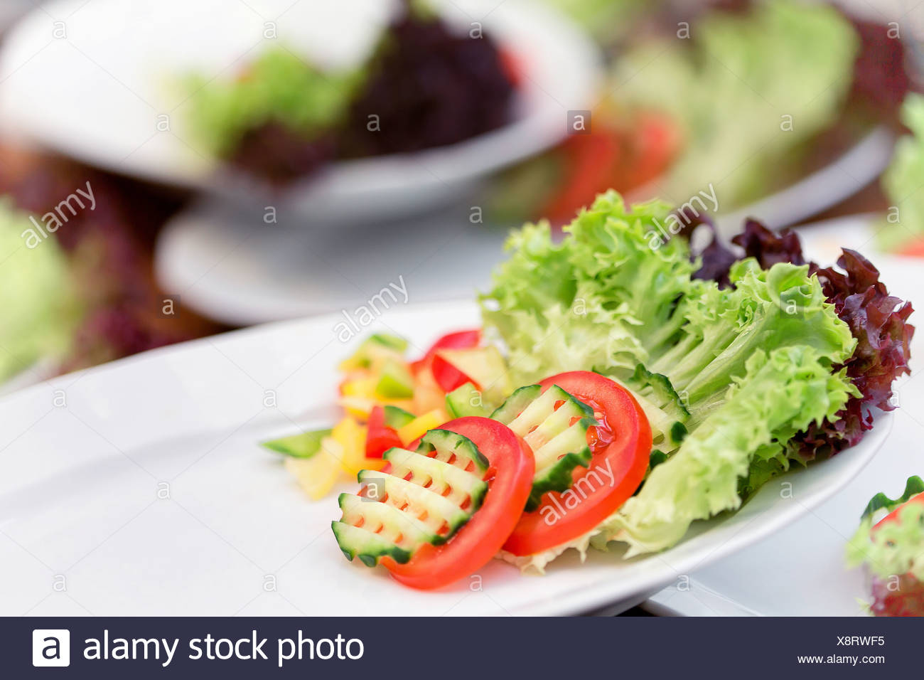 Vegetable Salad Decoration Stock Photos Vegetable Salad