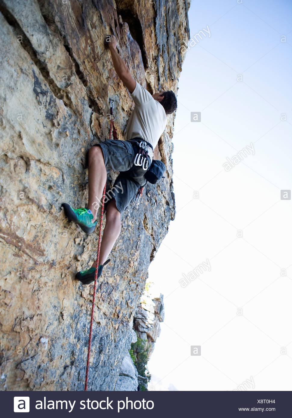 Rock Climbing Close Up Face Stock Photos & Rock Climbing Close Up Face Stock Images Alamy