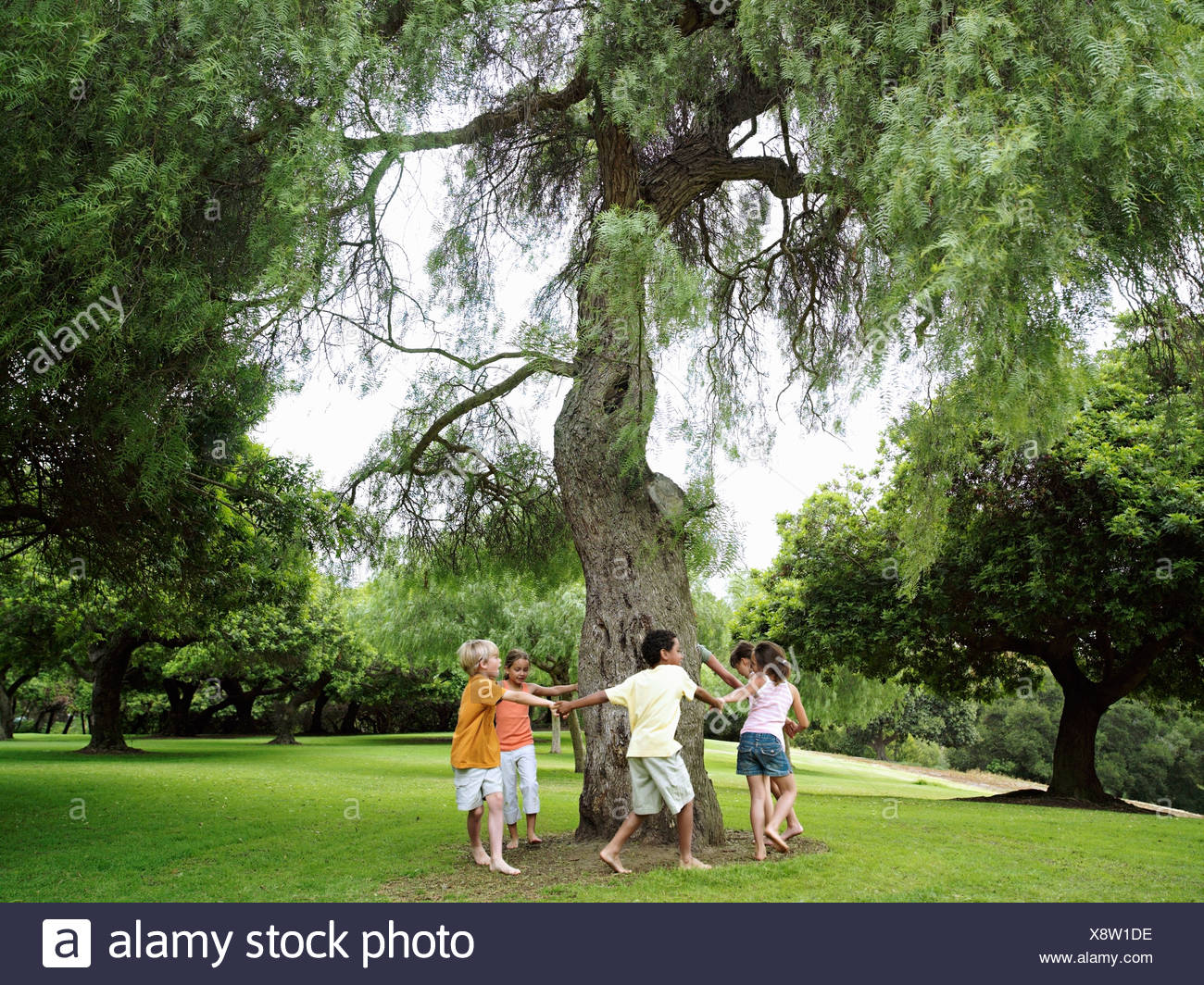 Children Playing Ring Ring Roses Stock Photos & Children Playing Ring ...
