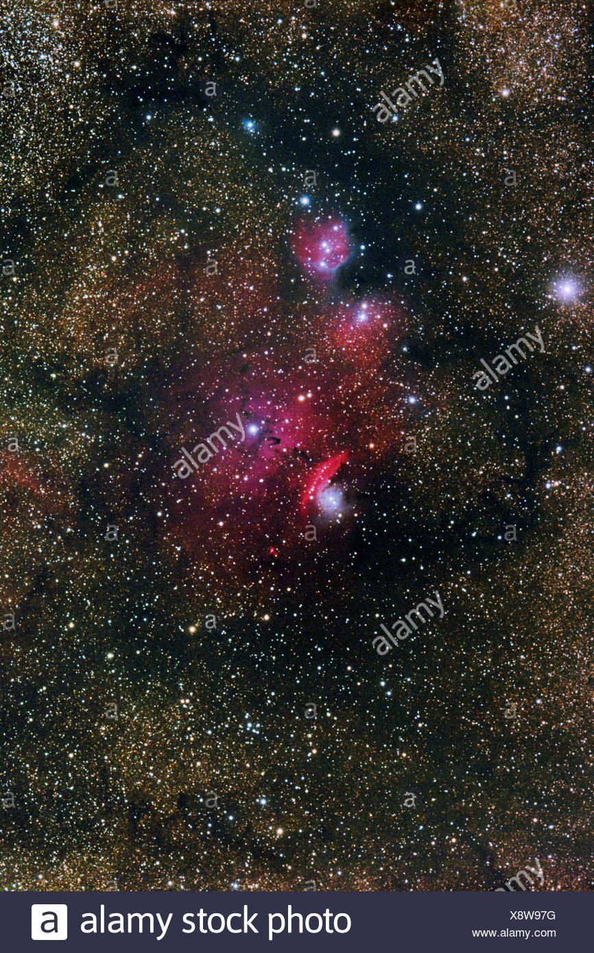 Ngc 6559 In Sagittarius Center A Nebula With Nearby Ic 1274 Ic 1275 And Ic 4685 Stock Photo Alamy