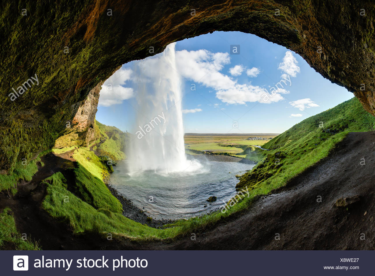 Seljalandsfoss Waterfall In Iceland Stock Photo Alamy