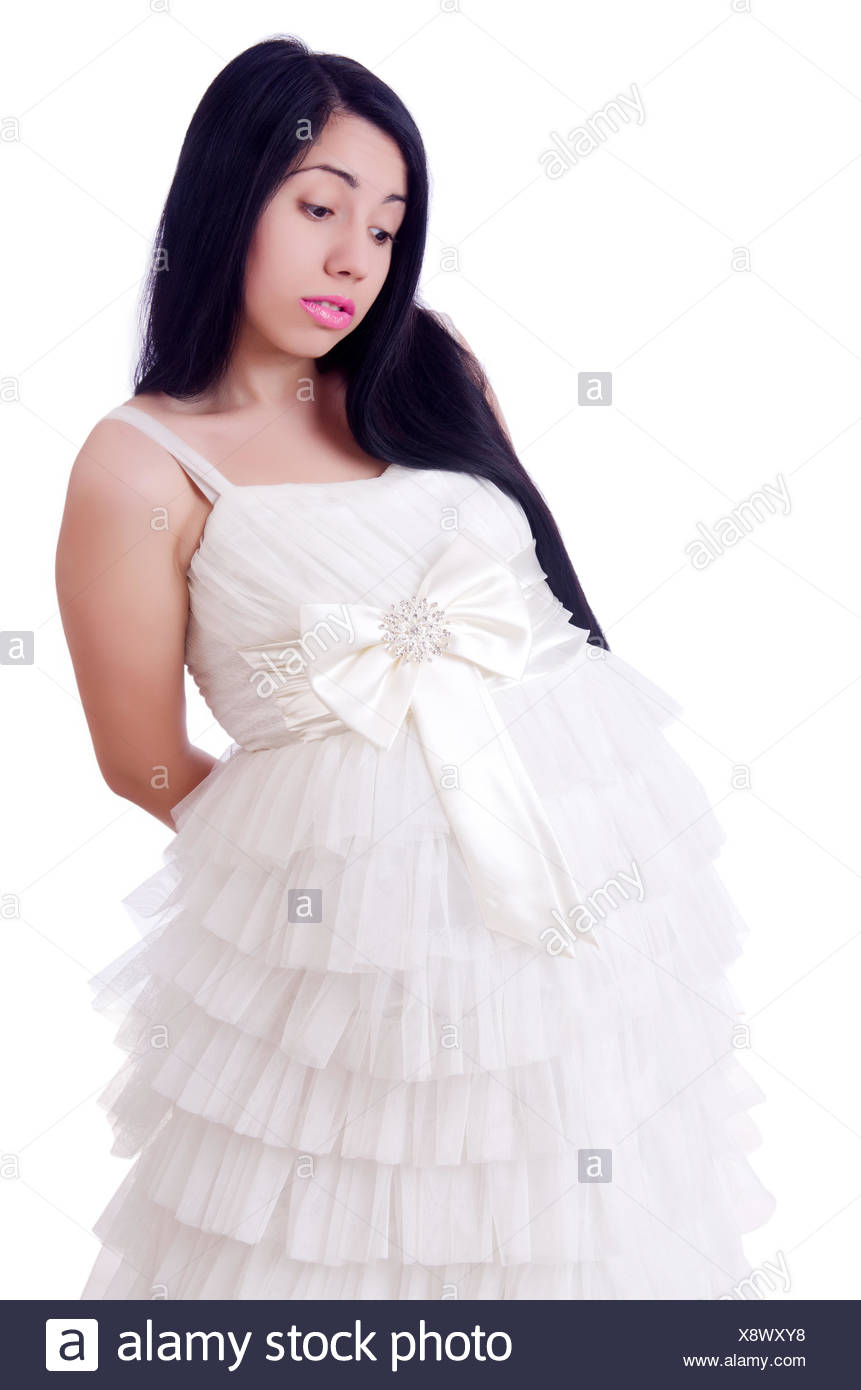 pregnant in a wedding dress