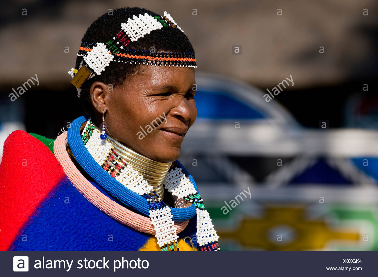 ndebele woman in traditional dress