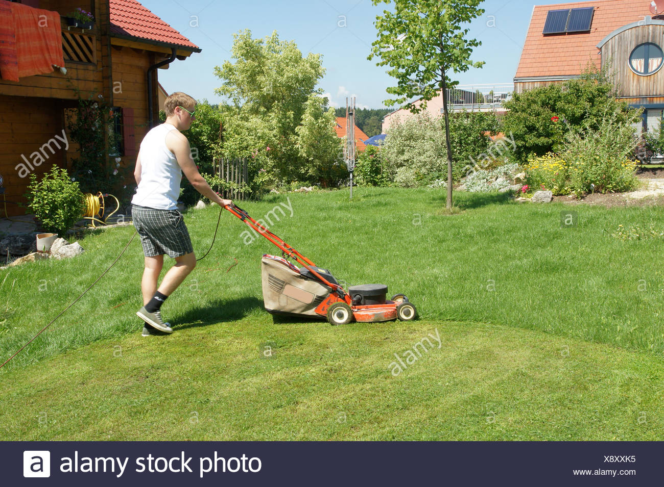Rasen Mahen Lawn Mowing Stock Photo 280874809 Alamy