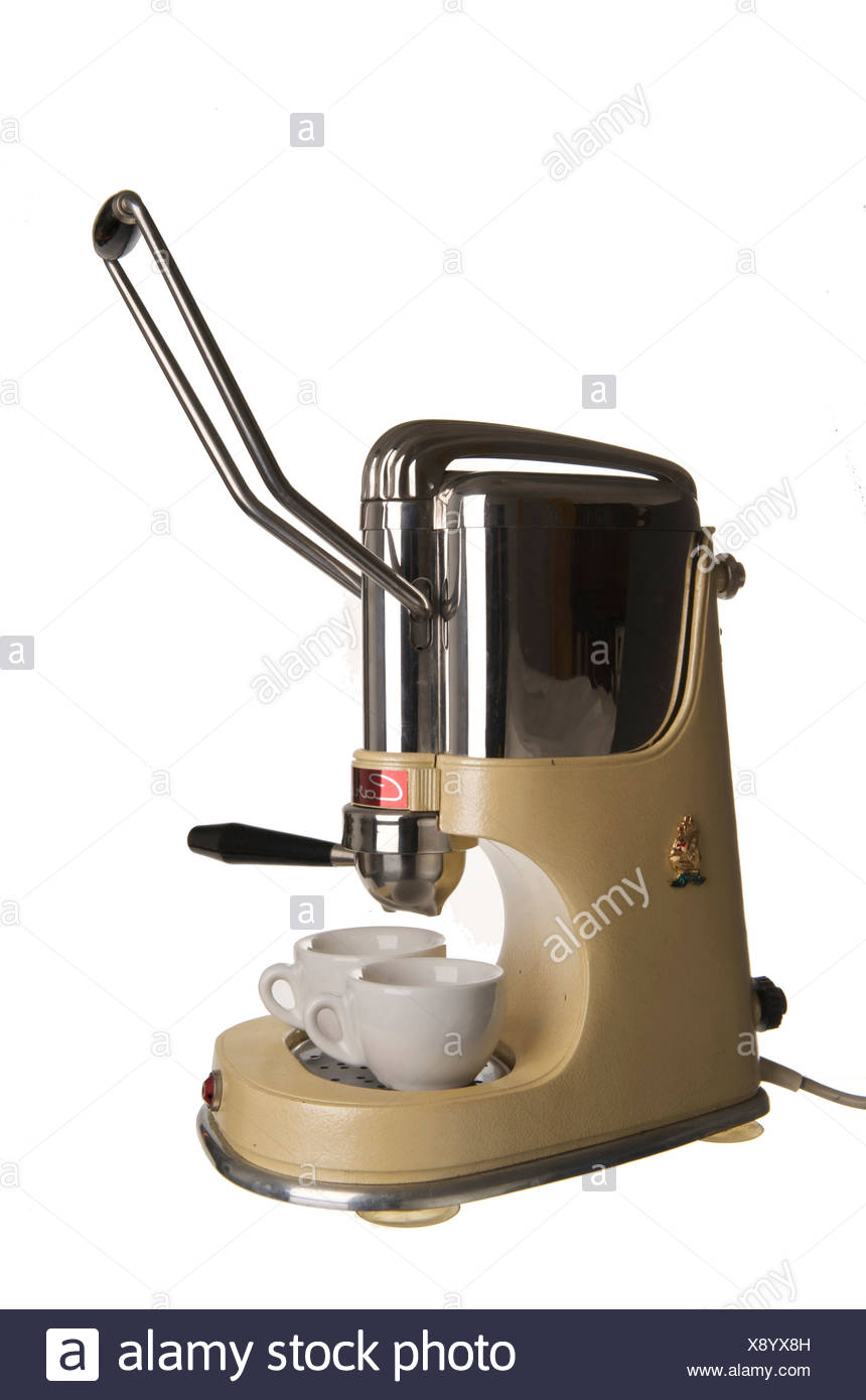 Old Coffee Machine Manual Lever High Resolution Stock Photography and