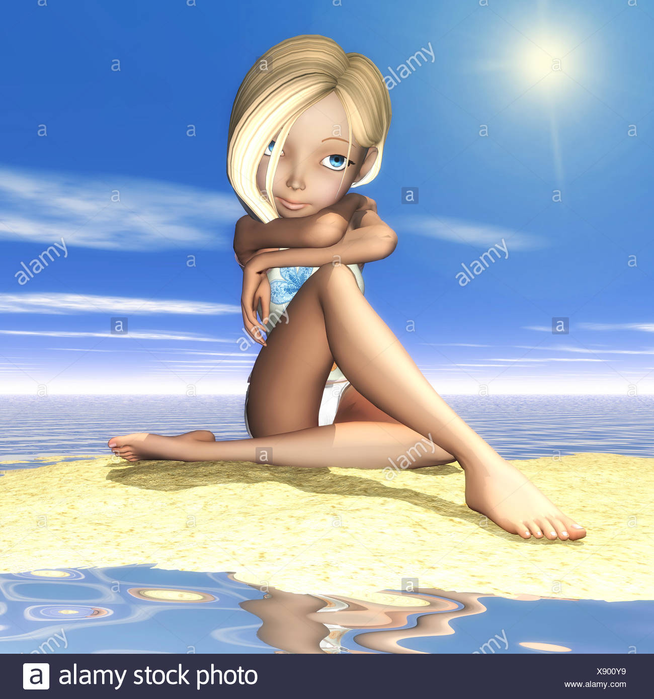 Toon Girl Stock Photo Alamy