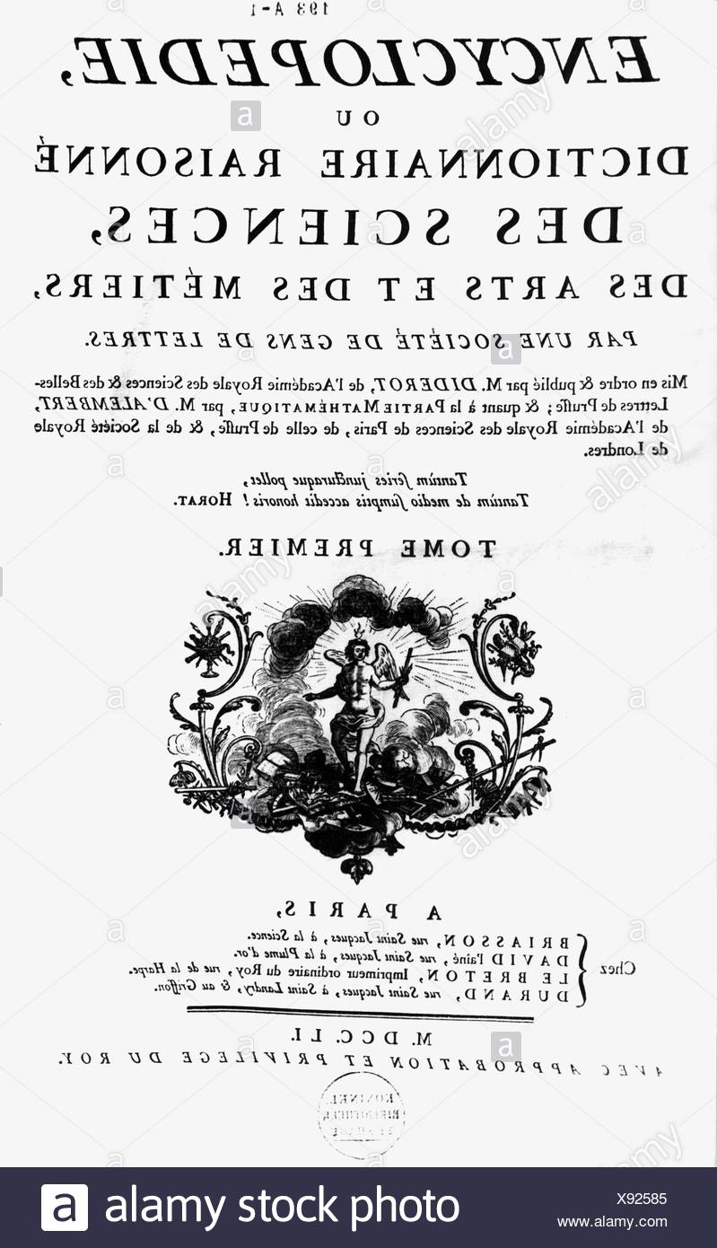 Denis Diderot Encyclopedia Stock Photos & Denis Diderot Encyclopedia