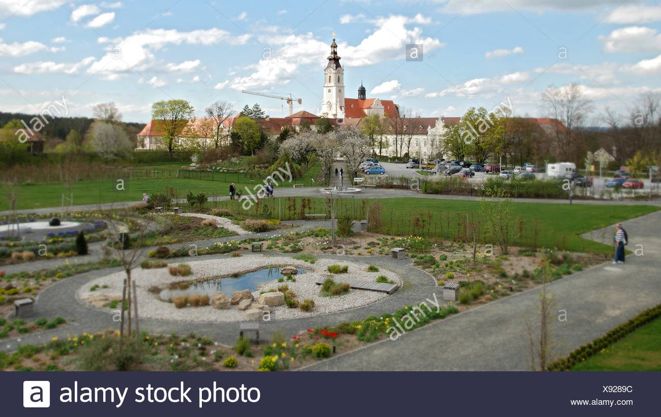Garden Of The Religions Near The Abbey Of Altenbur Stock Photo