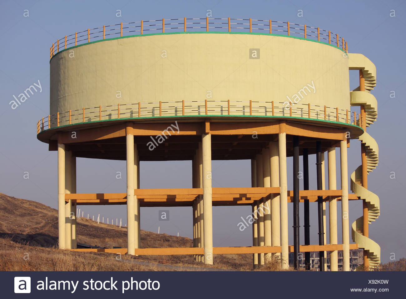 Water Tank Storage Roof Stock Photos & Water Tank Storage Roof Stock