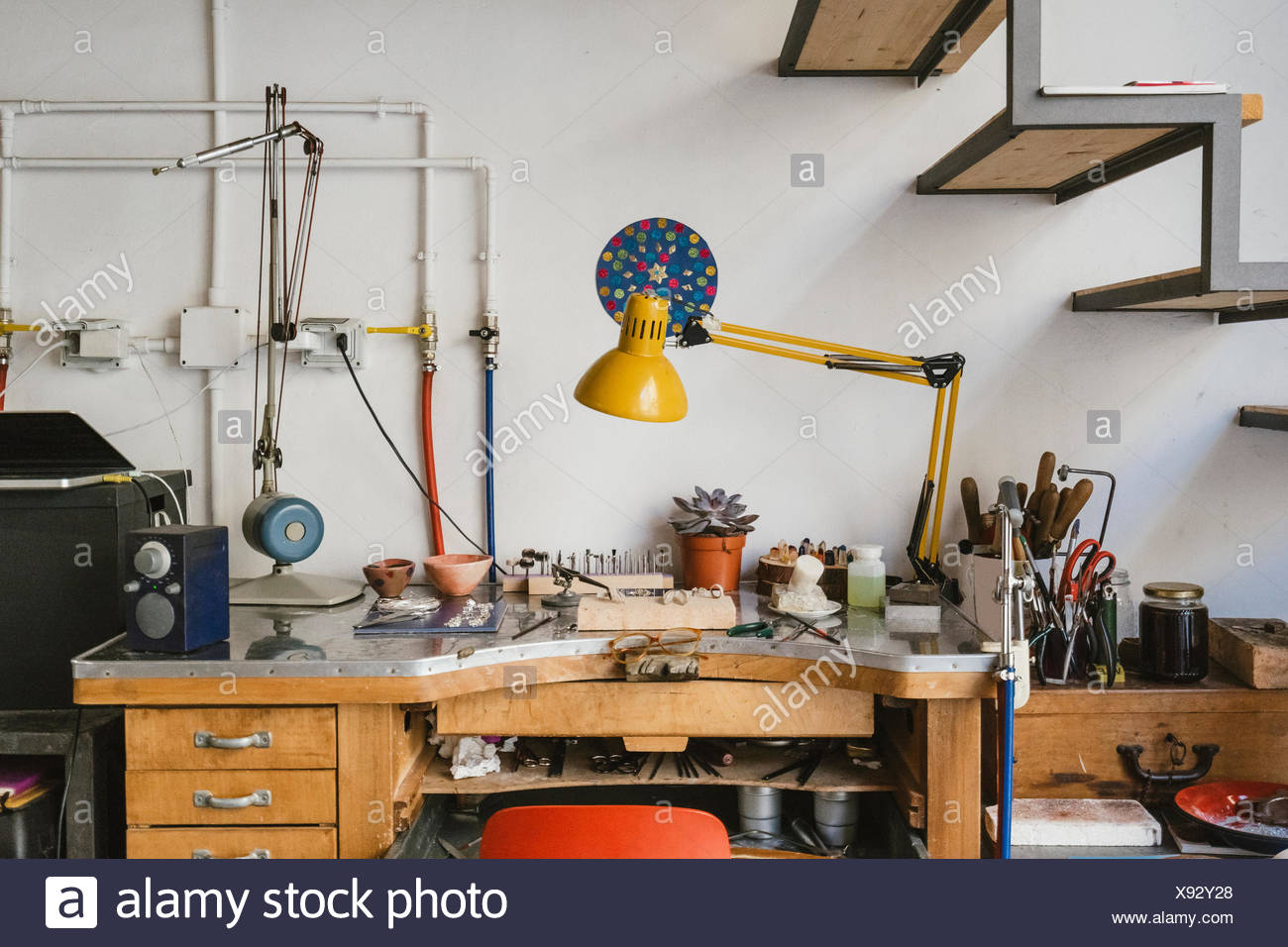 Jewellery Making Equipment And Tools On Jewellery Workshop