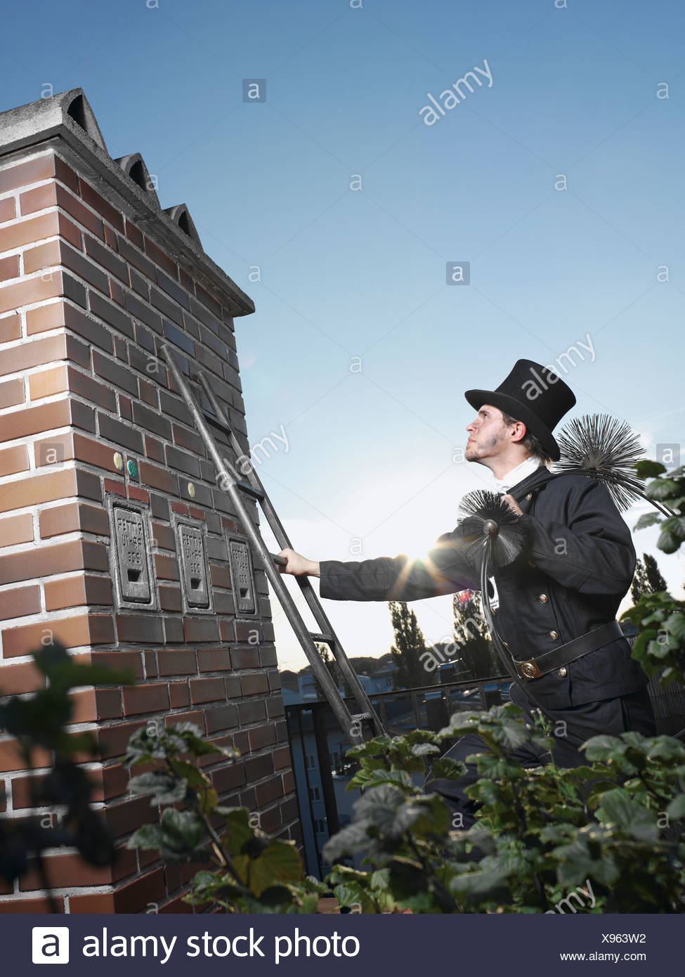 Chimney Sweep With Broom High Resolution Stock Photography and Images