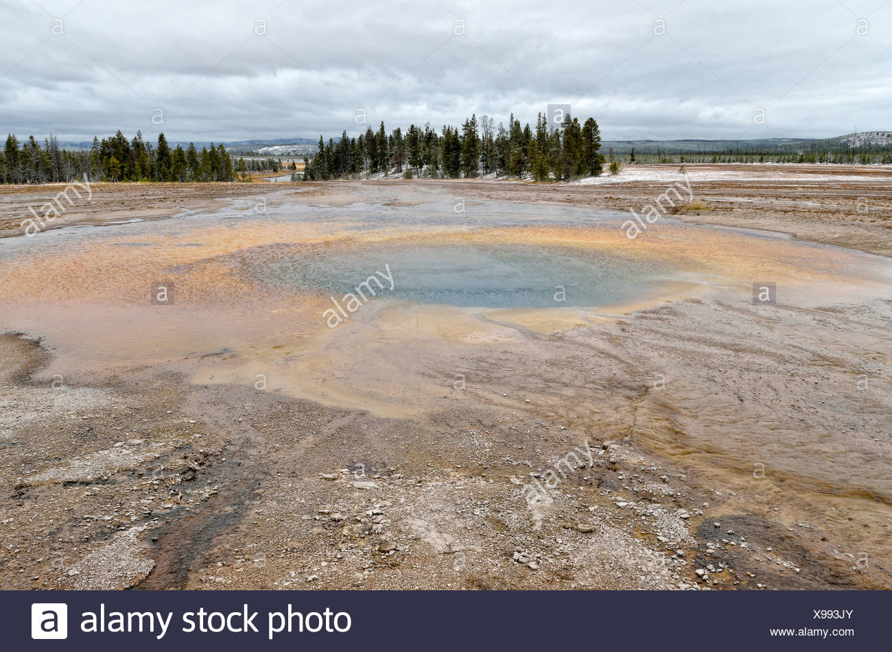 Opal Pool, Midway Geyser Basin, Yellowstone National Park, Wyoming, USA Stock Photo