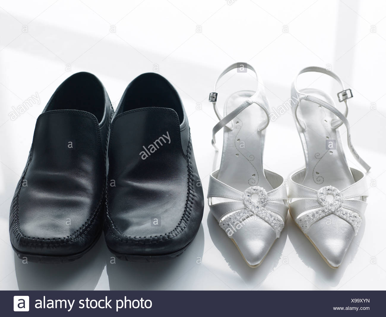 bride and groom shoes